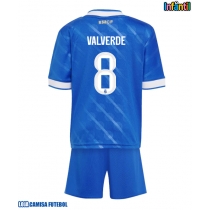 Camisa de Futebol Real Madrid Federico Valverde #8 Equipamento Alternativo Infantil 2025-26 Manga Curta (+ Calças curtas)